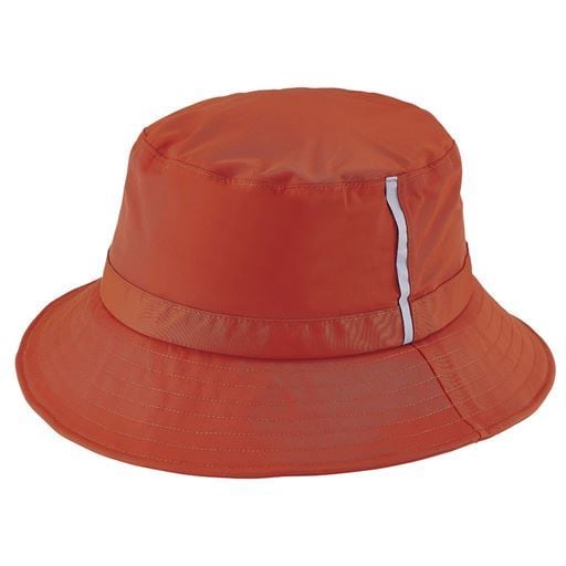 おしゃヘル レインハット - セシール ■カラー：オレンジ ■サイズ：帽子のみ,B(ヘルメット+帽子セット)