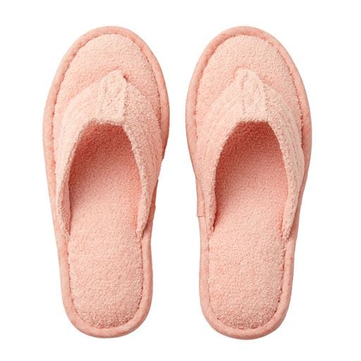 【レディース】 立体鼻緒のタオルスリッパ 