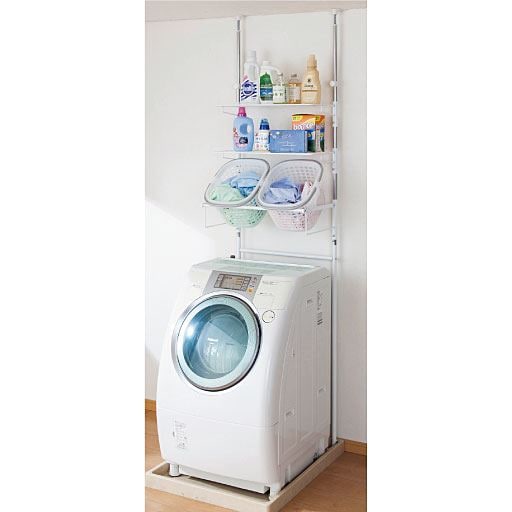 つっぱり式洗濯機ラック(防水パン対応) - セシール ■サイズ：A,B,C