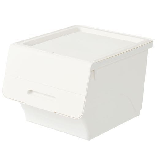 取り出しやすい収納ボックスセット - セシール ■カラー：ホワイト ■サイズ：E(2個組)