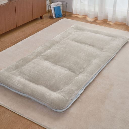 ラクラク敷き布団(ズレない専用シーツ付き) - セシール ■カラー：グレー ■サイズ：シングル(100×200cm)中わた・中芯量3.5kg