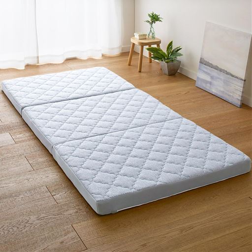 空気の上で眠るマットレス - セシール ■カラー:グレー ■サイズ:シングル(97×200×厚さ8cm) 空気の上で眠るマットレス - セシール ■カラー:グレー ■サイズ:シングル(97×200×厚さ8cm)