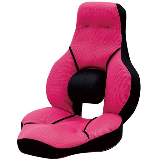 ＜セシール＞ 腰楽ストレッチ座椅子グイッス ■カラー：ピンク系