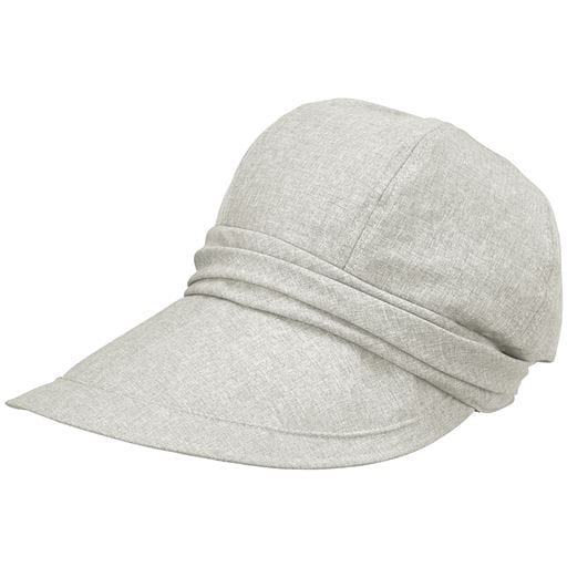 【レディース】 21機能で小顔に見える遮熱遮光UVキャスケット帽子 ■カラー：ライトグレー