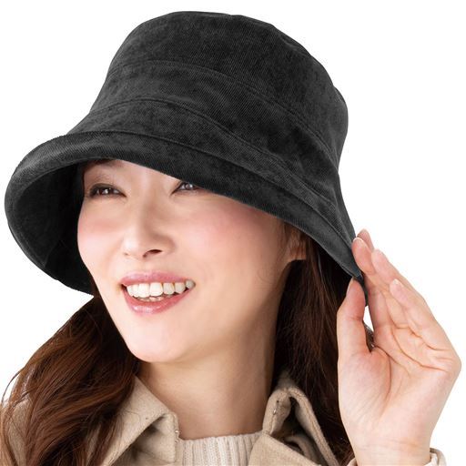 【レディース】 おしゃれなコーデュロイおでかけ帽子 - セシール 