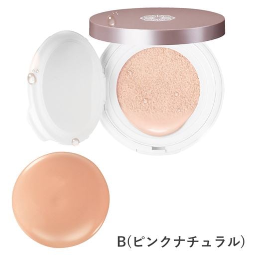 ＜セシール＞ パーフェクトワン グロウ&カバークッションファンデーション ■カラー：B(ピンクナチュラル) ■サイズ：ケース+レフィルレフィル