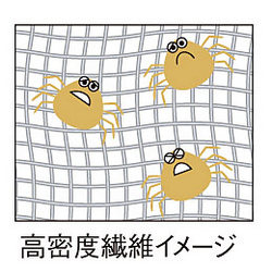 高密度でダニを通しません