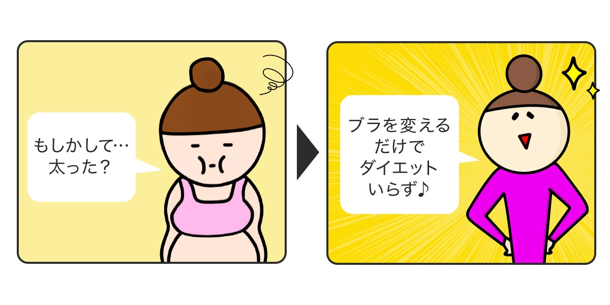ブラを変えるだけでダイエットいらず