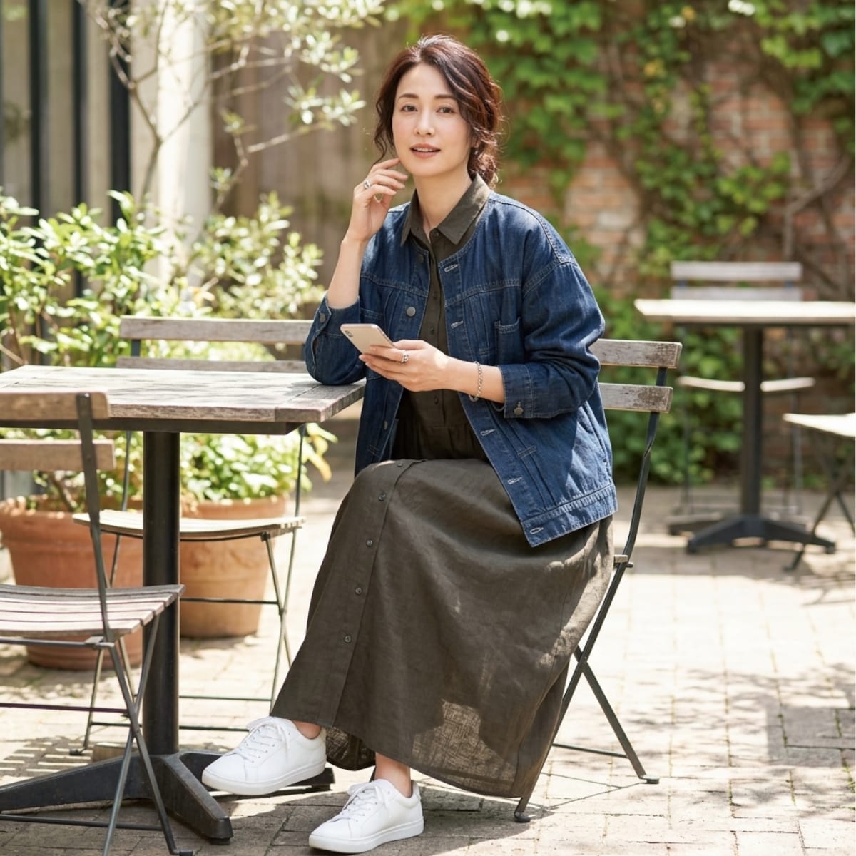 気温16～20℃の大人カジュアルコーデ コーデ⑥