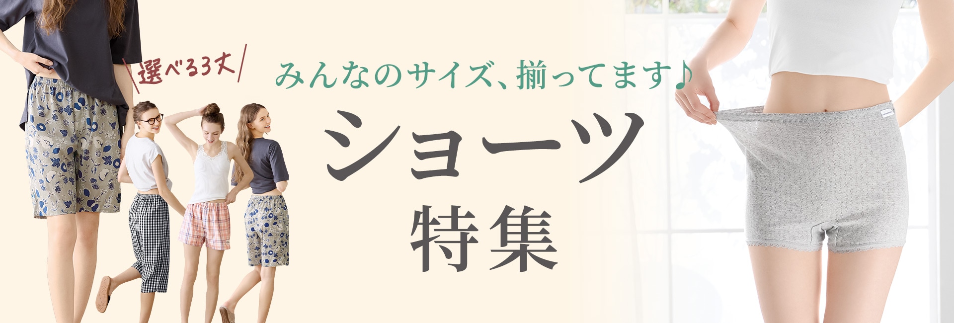 大きいサイズのショーツ