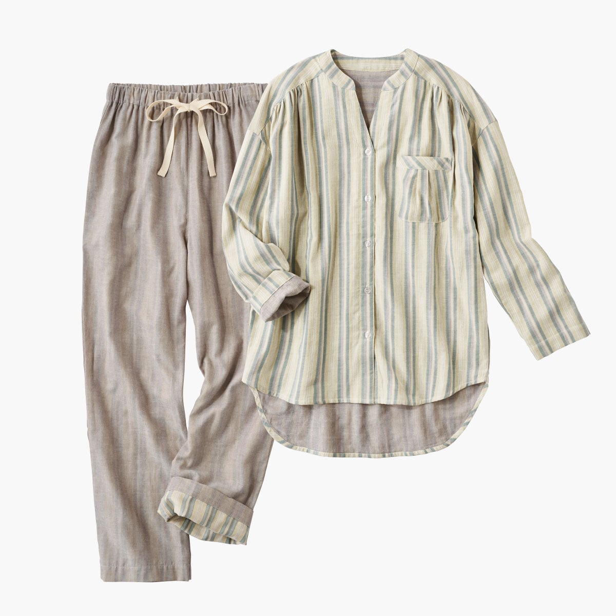 ソフトイエロー(パンツ:サンドグレー)