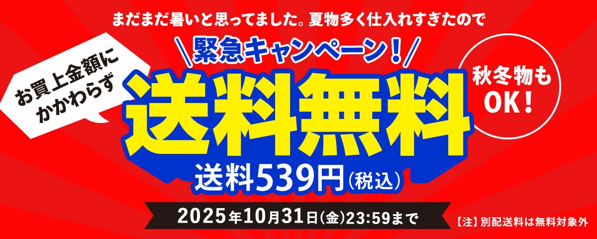 お買上金額にかかわらず送料無料