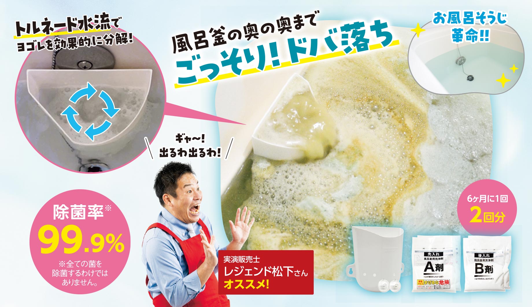 風呂釜洗浄剤ナイアガラーン(2回分セット)