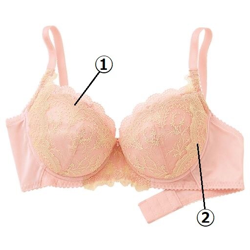 プチバストさんの2カップアップブラ ソフトワイヤー入り やや深め3 4カップ セシール Cecile プチバストさんの2カップアップブラ ソフトワイヤー入り やや深め3 4カップ セシール Cecile