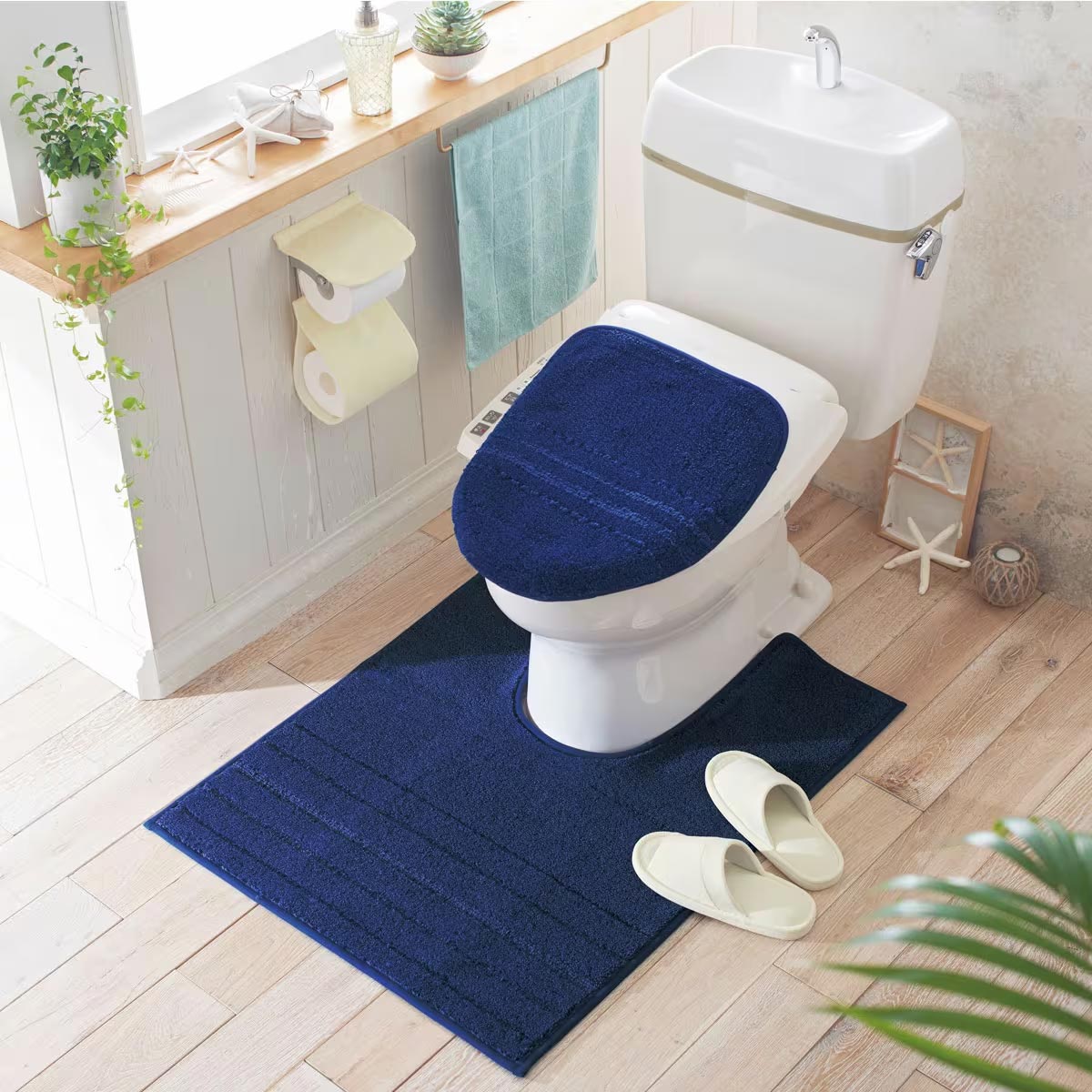 トイレマット セット 2点 定番 トイレふたカバー トイレマット トイレ蓋カバー トイレフタカバー オカトー saltoru ソルトル ロングトイレマット おしゃれ トイレ マット トイレファブリック トイレタリー インテリア トイレ用品 雑貨 日用品 新生活