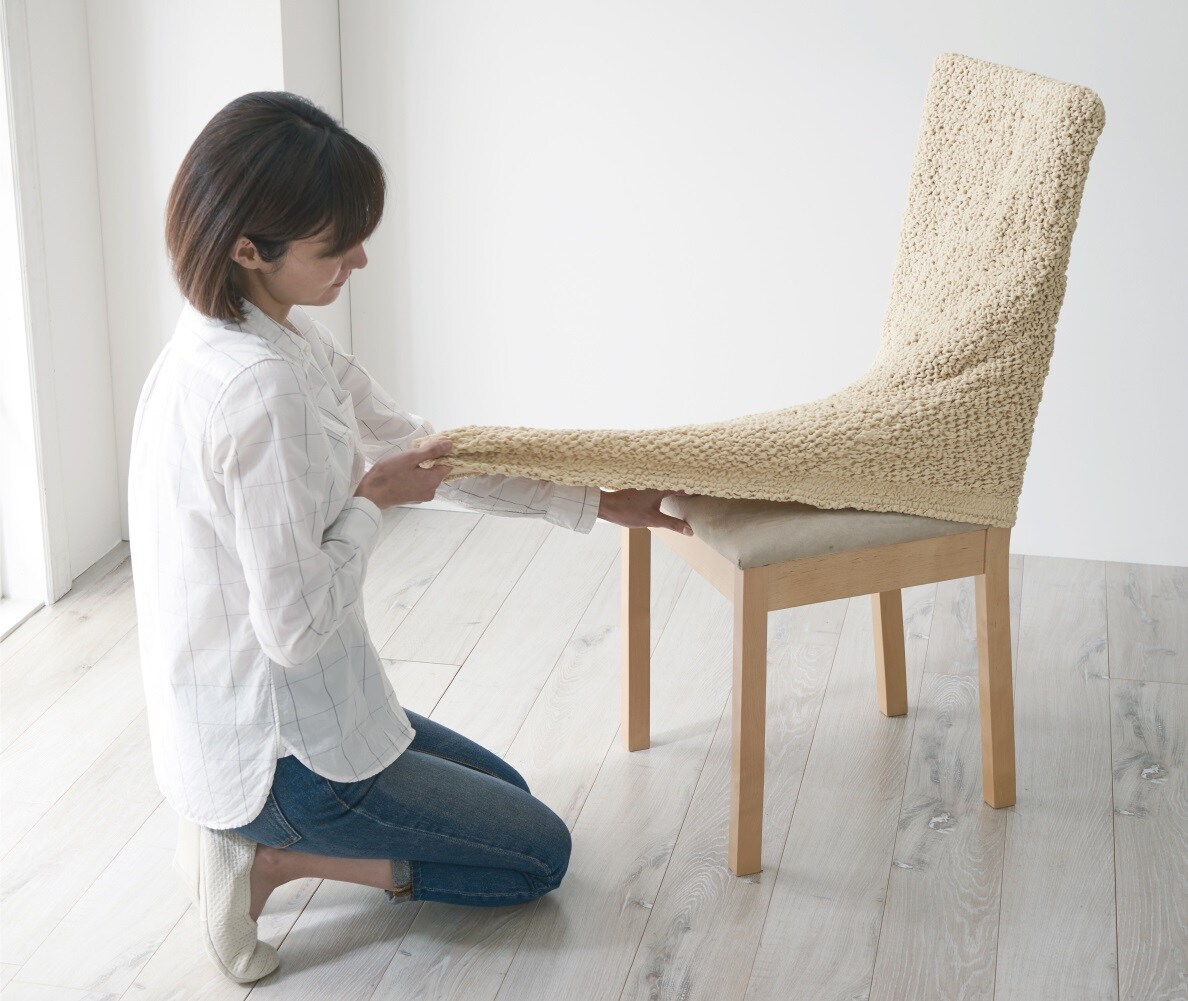 椅子カバー ぴったりのびるんフィット ストレッチ生地で装着脱着簡単 汚れても洗濯機で丸洗いok ネット使用 セシール Cecile 椅子カバー ぴったりのびるんフィット ストレッチ生地で装着脱着簡単 汚れても洗濯機で丸洗いok ネット使用 セシール Cecile
