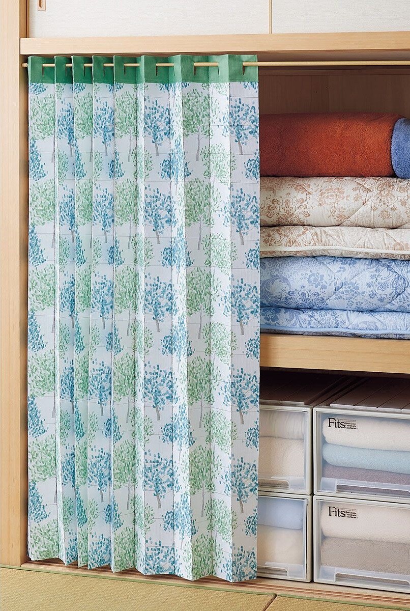 アコーディオンのれん ロング丈フリーカット セシール Cecile