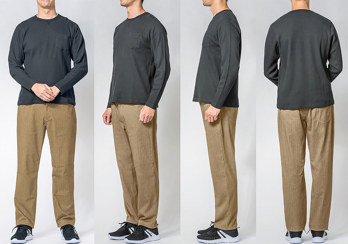 全方向ストレッチ素材テーパードイージーパンツ Circle Stretch パンツリサーチ該当商品 セシール Cecile