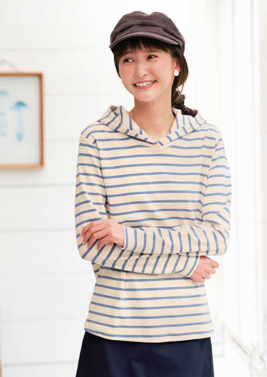 ぽっちゃりさんサイズ やさしい着心地のパーカーtシャツ セシール Cecile
