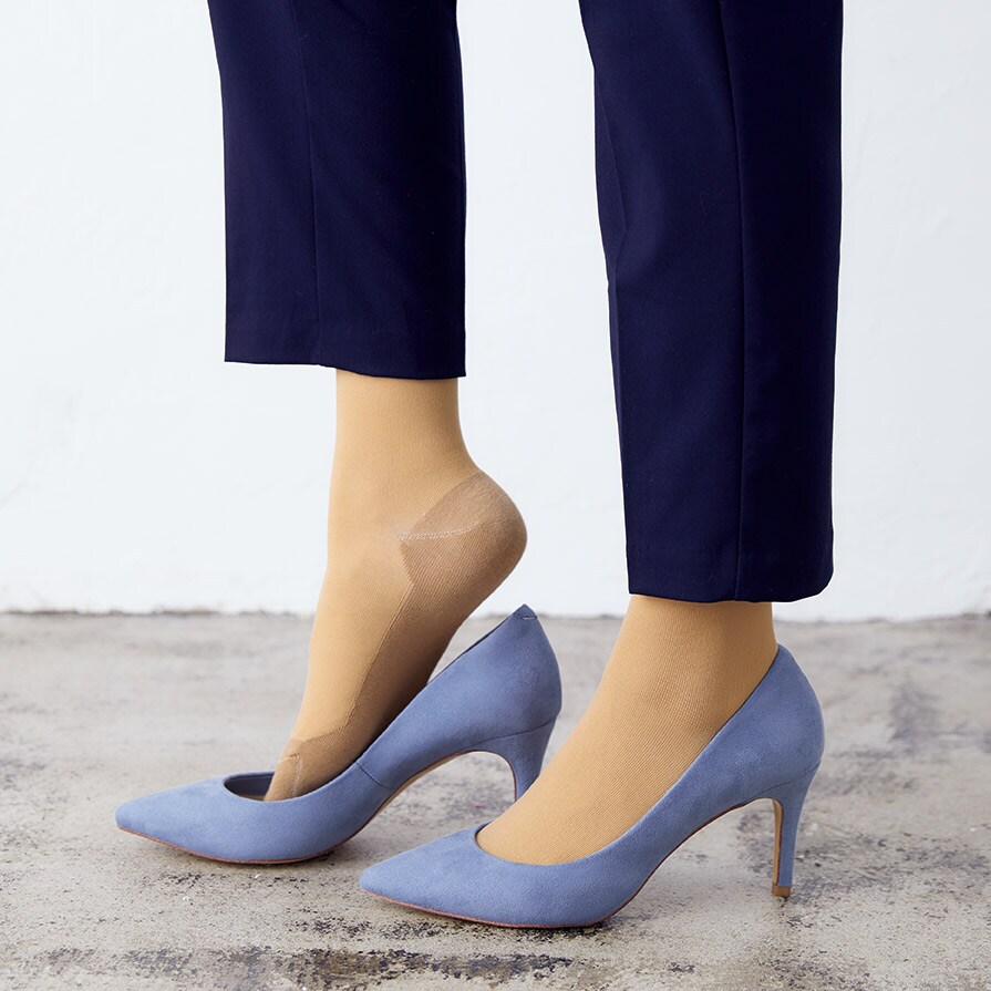 まるでストッキングを履いたようなくつした 同色2足組 セシール Cecile