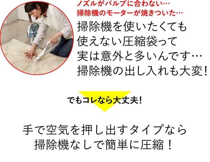 掃除機不要の圧縮袋 セシール Cecile 掃除機不要の圧縮袋 セシール Cecile