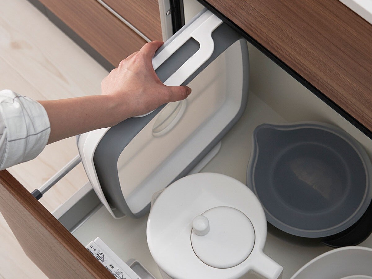 折りたたみ洗い桶 排水口付き セシール Cecile