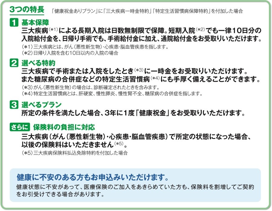 「医療保険 EVER Prime」の特長