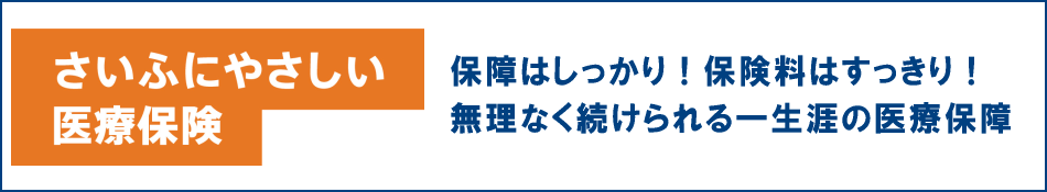 さいふにやさしい医療保険