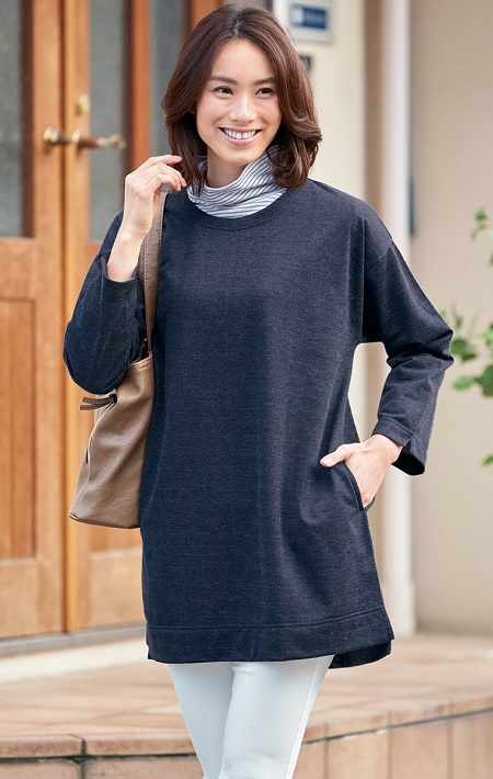 ほどよく、ゆったり。デニム調チュニック