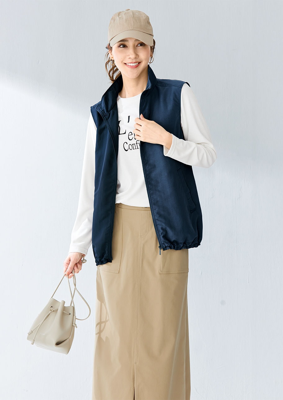 キャップで程よく抜ける、きちんと見えのデイリースタイル