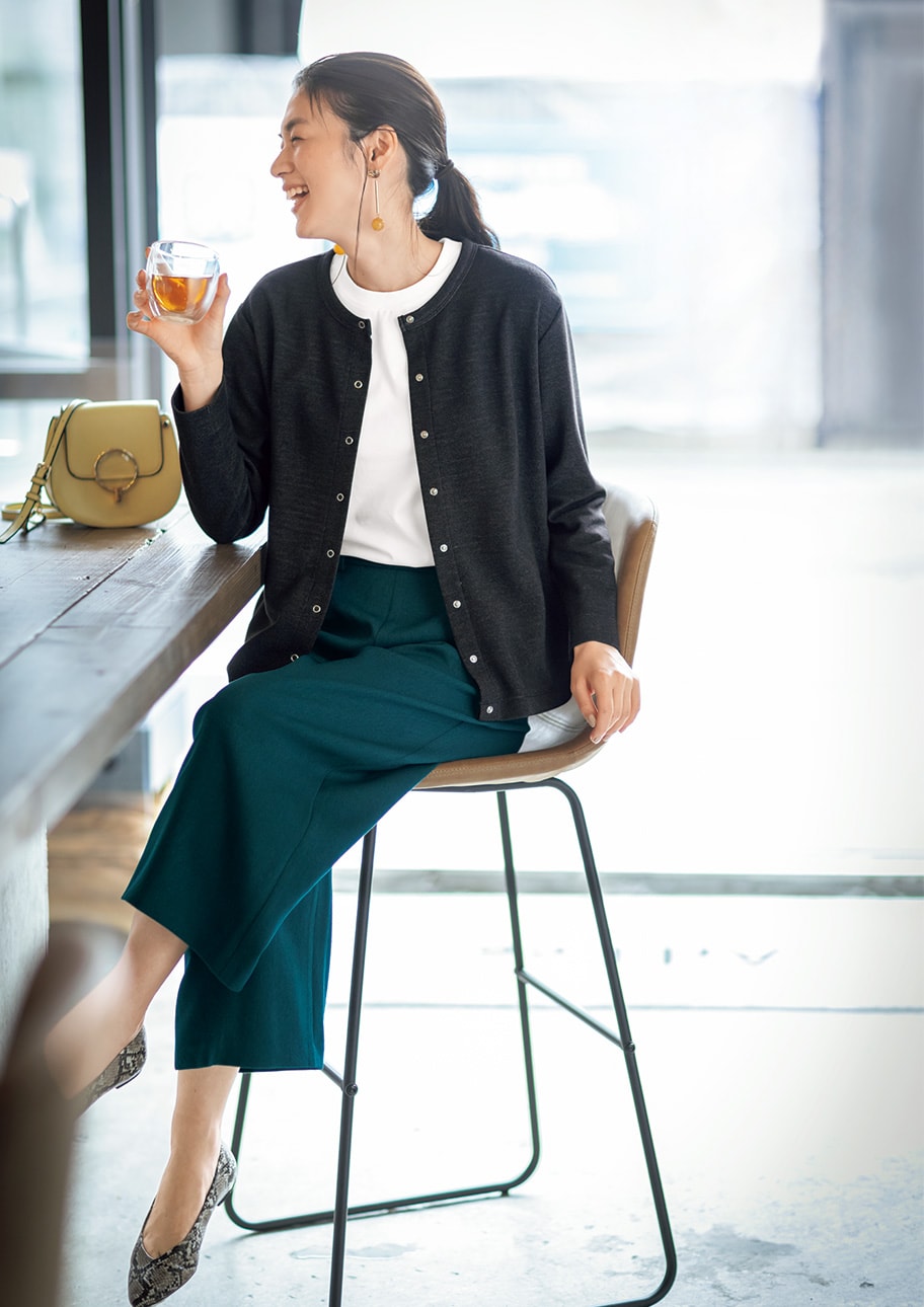 22年秋 きれいめパンツスタイル コーデ セシール Cecile 22年秋 きれいめパンツスタイル コーデ セシール Cecile