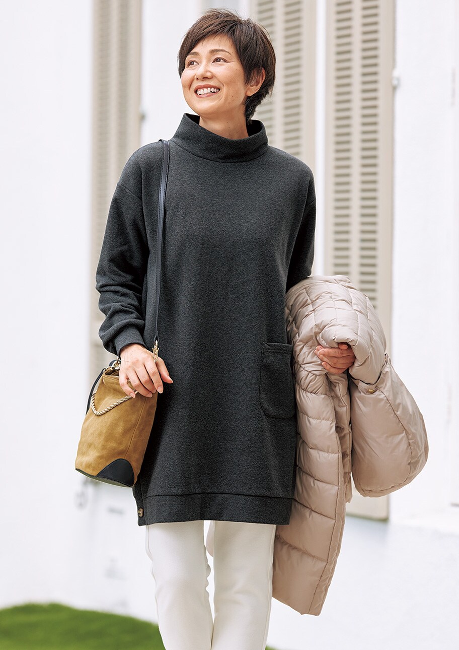 品よく映える 50代 60代の冬コーデ ファッション 21年 セシール Cecile