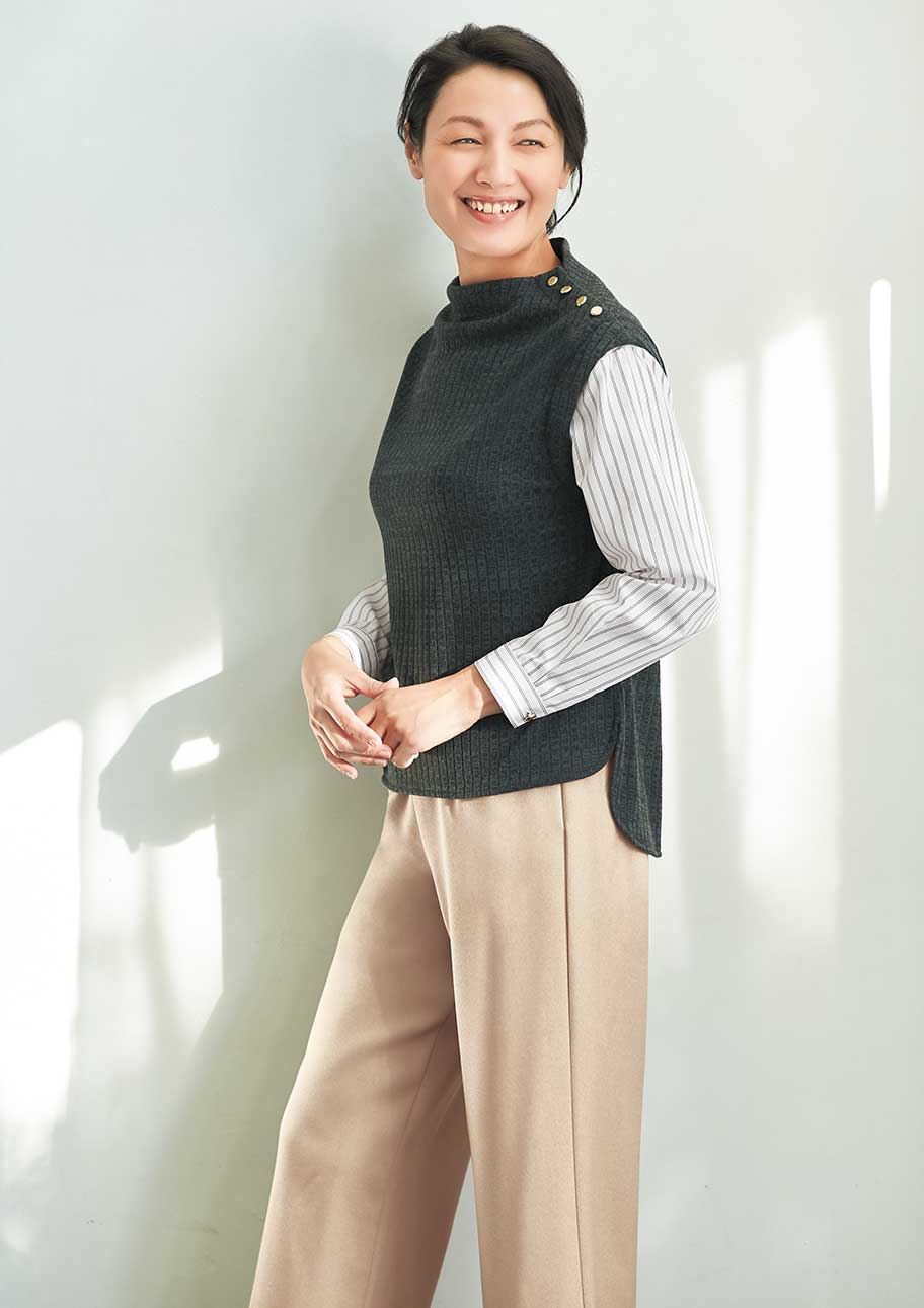 品よく映える 50代 60代の春コーデ ファッション 21年 セシール Cecile 品よく映える 50代 60代の春コーデ ファッション 21年 セシール Cecile