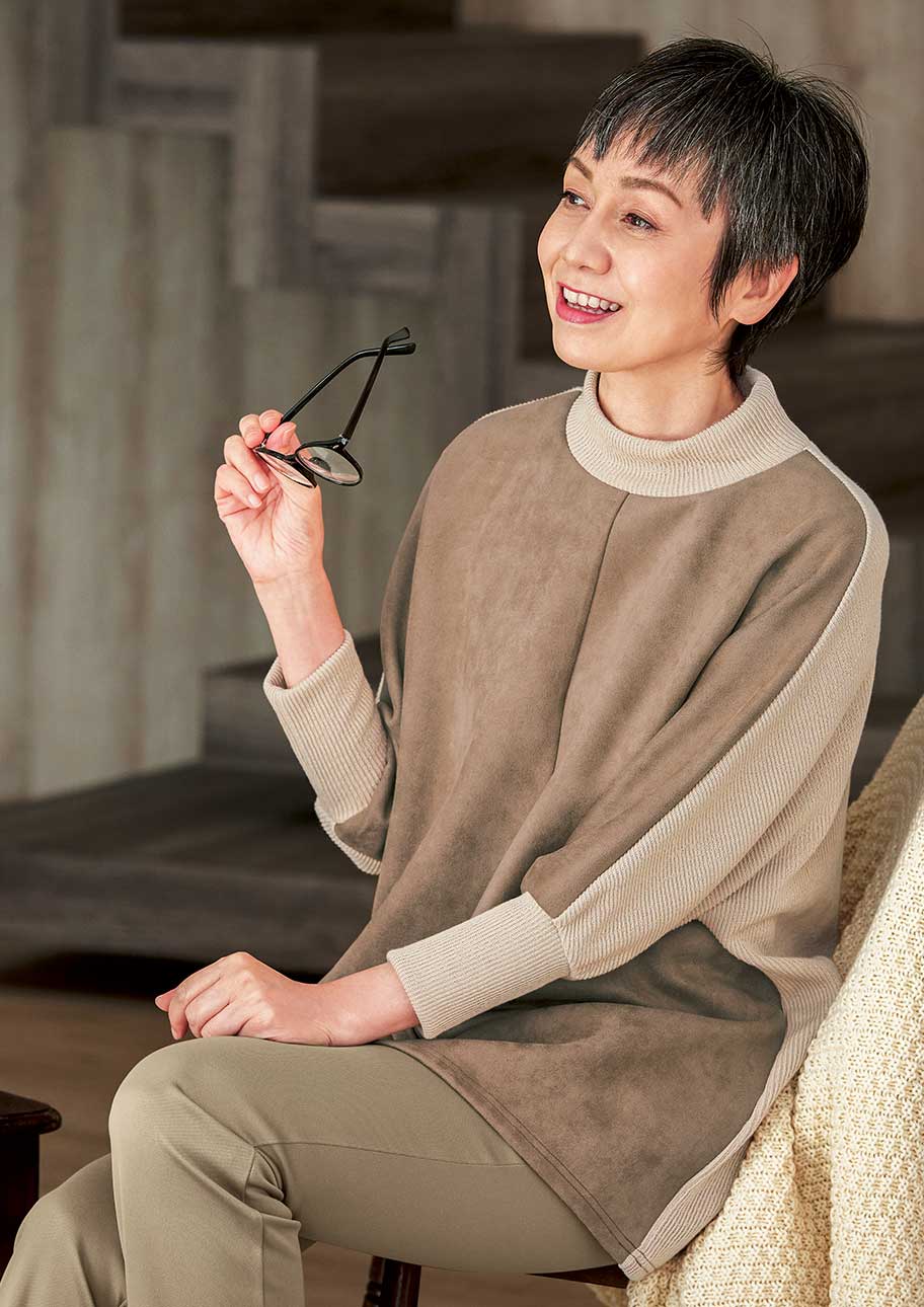 品よく映える 50代 60代の冬コーデ ファッション 21年 セシール Cecile