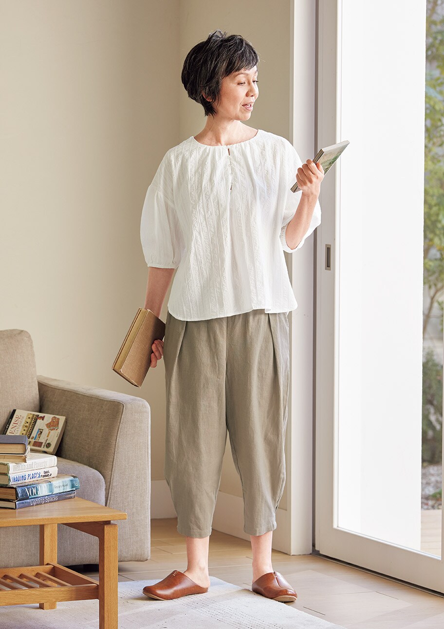 おうちの中でも素敵にいられるコロンとしたおしゃれパンツ